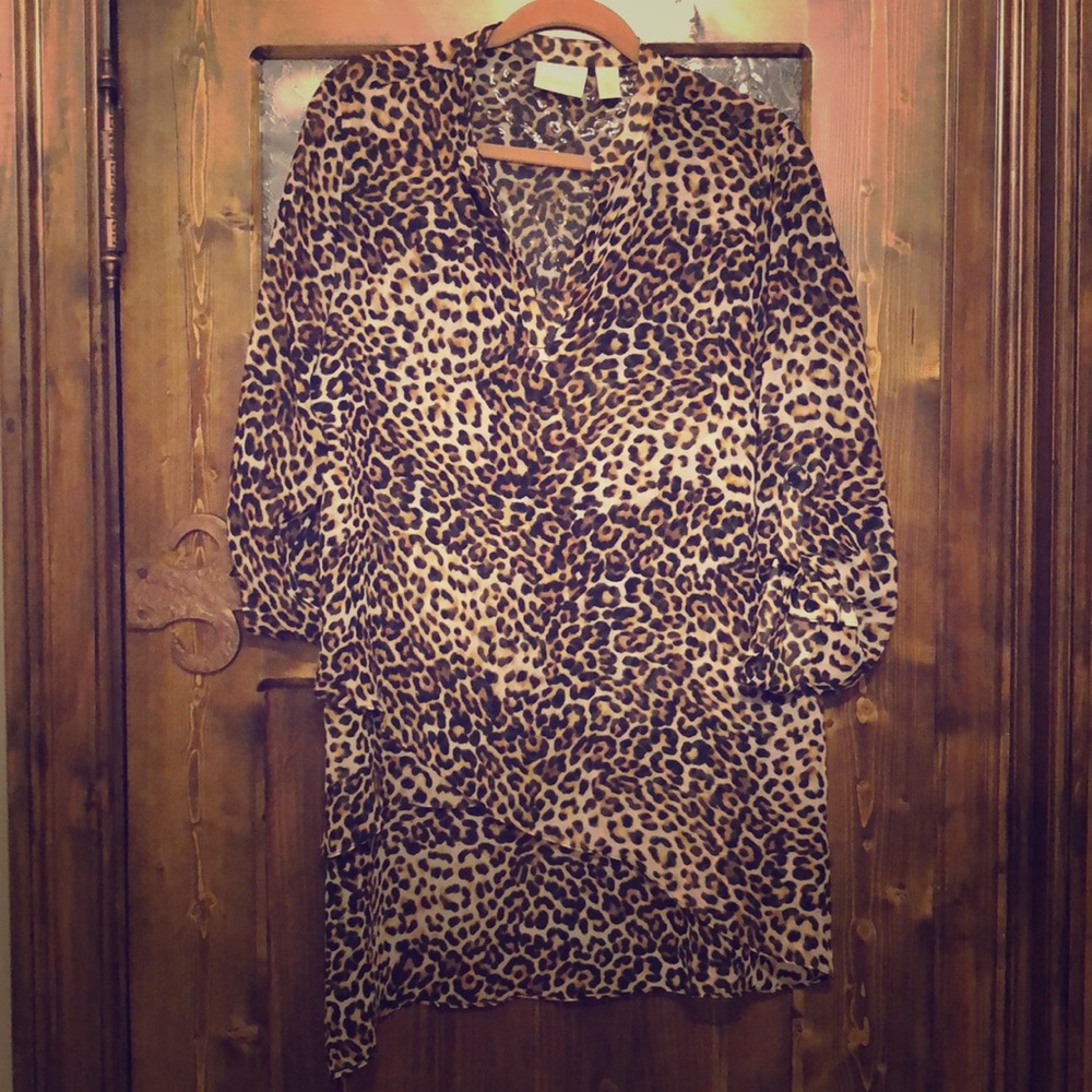 Chico’s leopard print flowing tunic